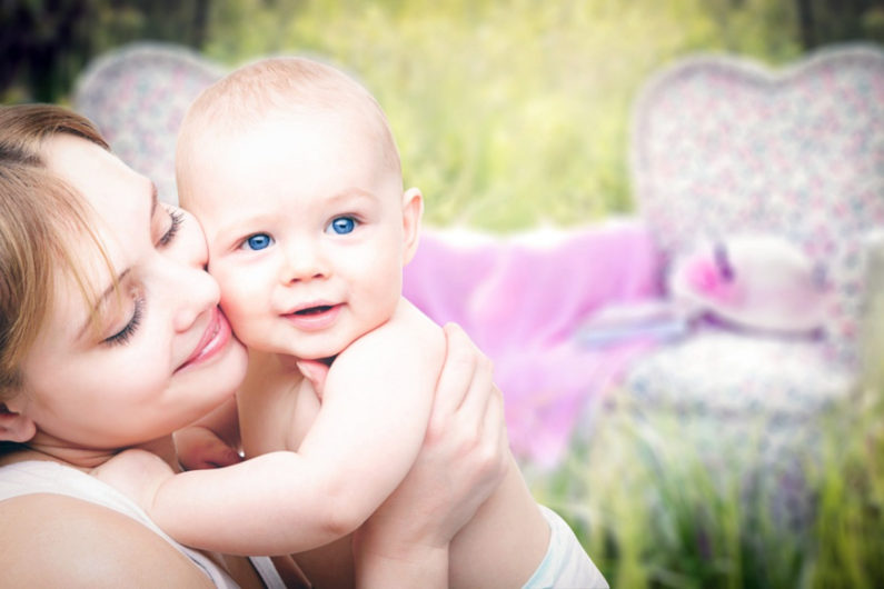 Happy mother baby